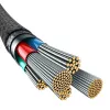 Kabel USB-C na Lightning Baseus Unbreakable 1m 20W — włókno aramidowe, 480 Mbit/s, czarny