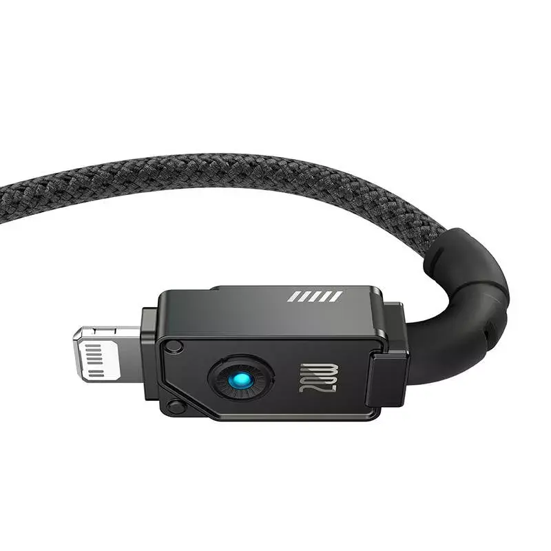 Kabel USB-C na Lightning Baseus Unbreakable 1m 20W — włókno aramidowe, 480 Mbit/s, czarny