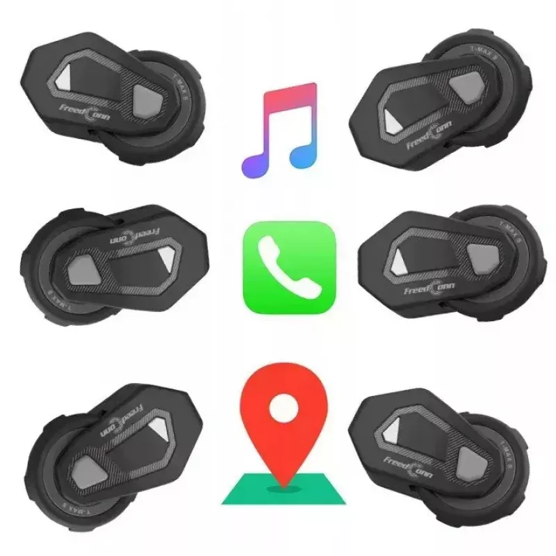 Zestaw słuchawkowy FreedConn T-MAX S V4 PRO SINGLE — Bluetooth 5.1, interkom do 1000 m, radio FM, 11 h czasu rozmów, LiPo 500 mAh