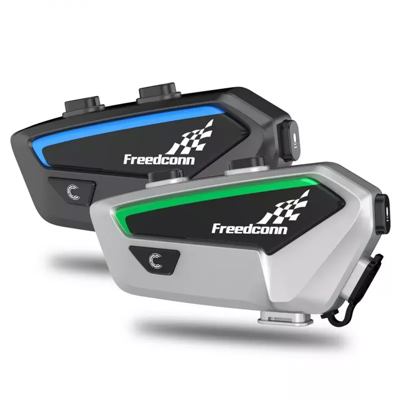 Motorcycle intercom headset FreedConn FX Czarny — Bluetooth 5.0, IP67, range 2000 m, 30 h talk time