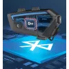 Motorcycle intercom headset FreedConn FX Czarny — Bluetooth 5.0, IP67, range 2000 m, 30 h talk time