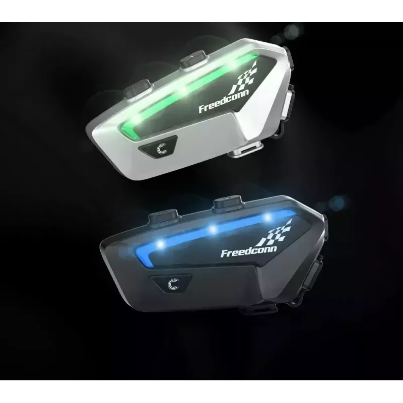Motorcycle intercom headset FreedConn FX Czarny — Bluetooth 5.0, IP67, range 2000 m, 30 h talk time