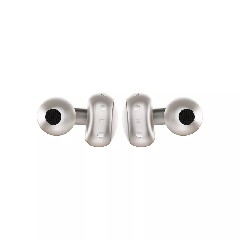 Zestaw słuchawkowy Motorola Moto Buds Loop Bluetooth nauszny na klips, Dolby Atmos, Bluetooth 5.0, ANC, 8 h odtwarzania, etui ładujące 520 mAh, beżowy