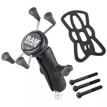 Uchwyt RAM Mounts X-Grip na kierownicę motocykla, czarny