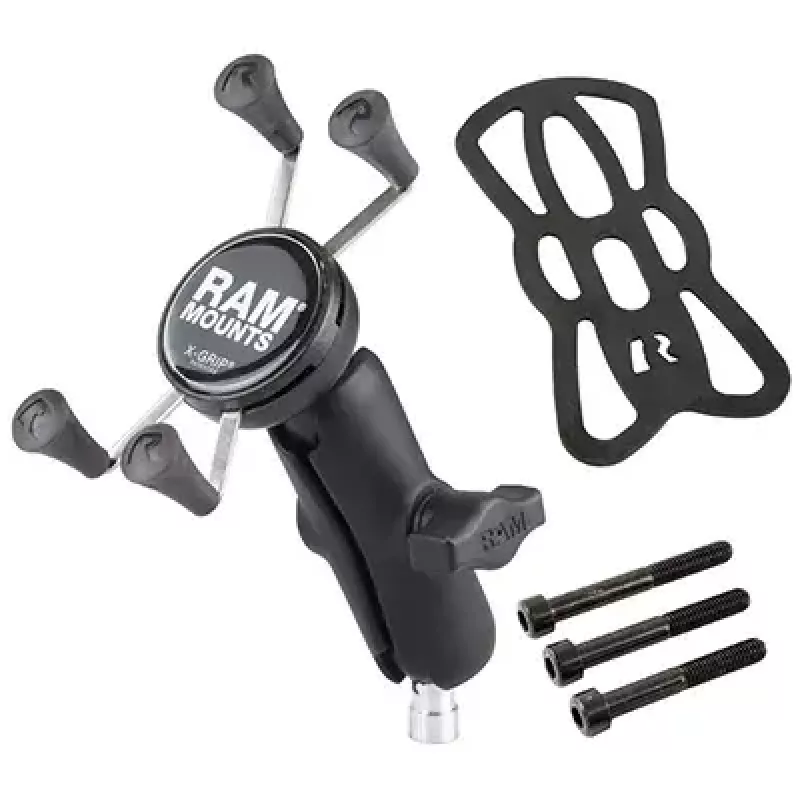 Uchwyt RAM Mounts X-Grip na kierownicę motocykla, czarny