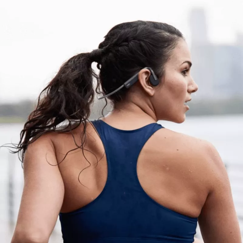 Słuchawki SHOKZ OpenMove bezprzewodowe na szyję sportowe Bluetooth szare