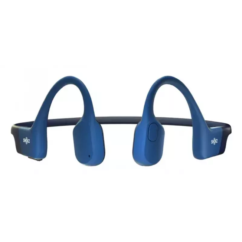 Bezprzewodowy sportowy zestaw słuchawkowy z pałąkiem na szyję Shokz OpenRun — Przewodnictwo kostne, Bluetooth, 20–20000 Hz, 33 m, Niebieski