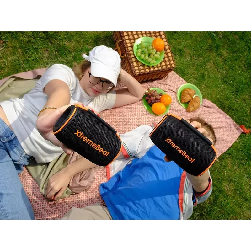 Przenośny głośnik stereo TRACER XtremeBeat TWS — 15 W, IPX6, Bluetooth 5.3, 6 h, AUX/USB, mikrofon