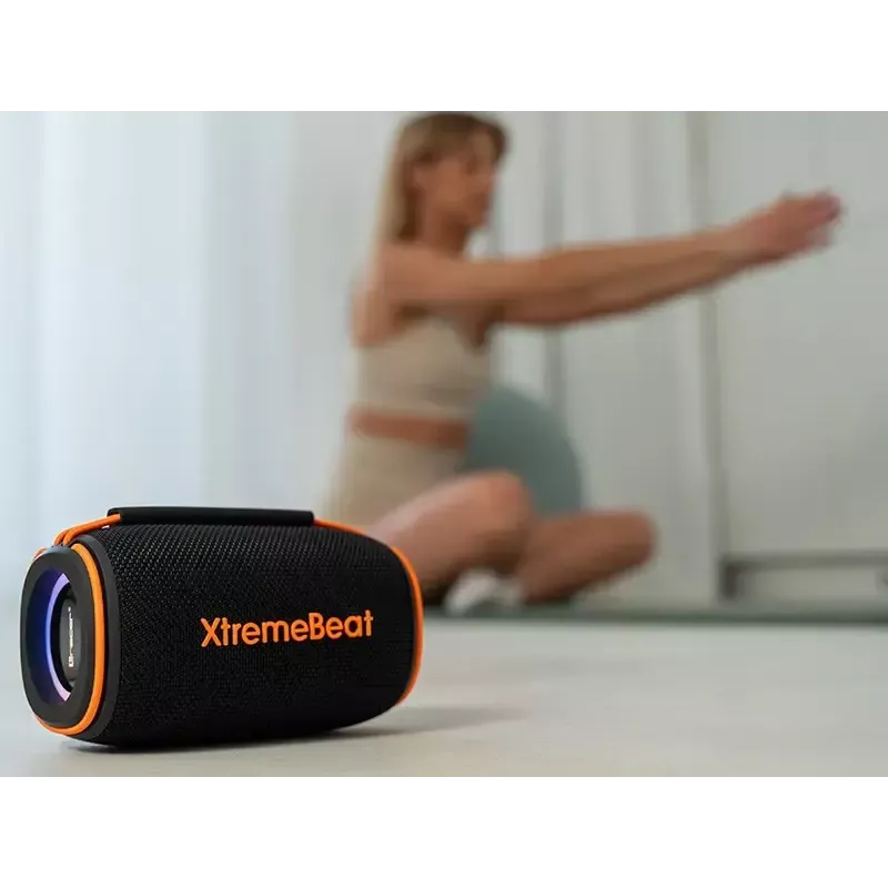 Przenośny głośnik stereo TRACER XtremeBeat TWS — 15 W, IPX6, Bluetooth 5.3, 6 h, AUX/USB, mikrofon