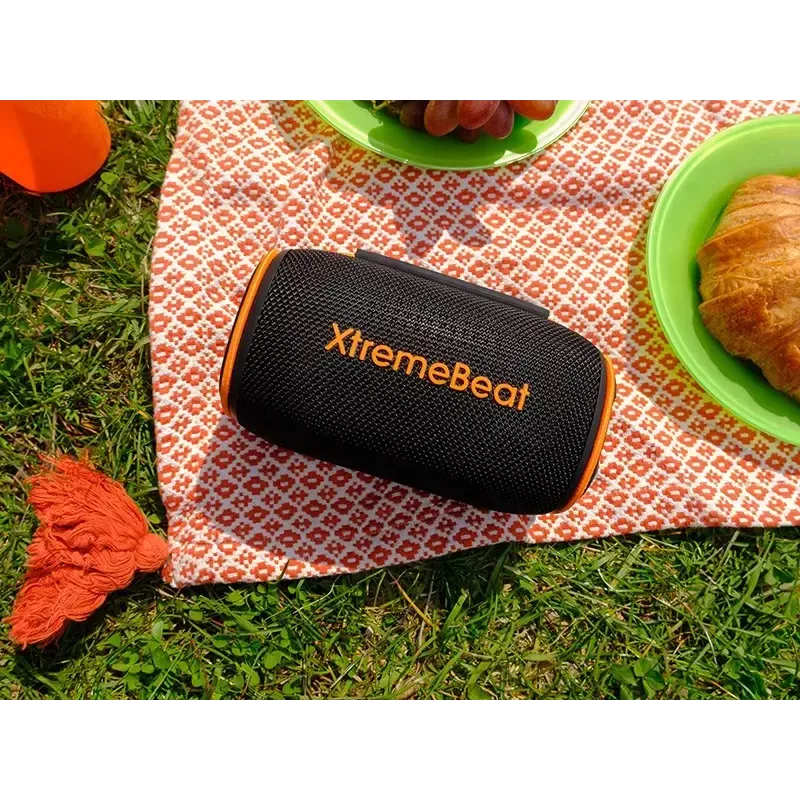 Przenośny głośnik stereo TRACER XtremeBeat TWS — 15 W, IPX6, Bluetooth 5.3, 6 h, AUX/USB, mikrofon