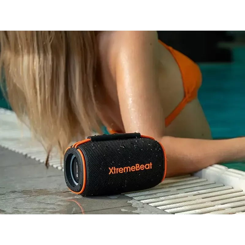 Przenośny głośnik stereo TRACER XtremeBeat TWS — 15 W, IPX6, Bluetooth 5.3, 6 h, AUX/USB, mikrofon