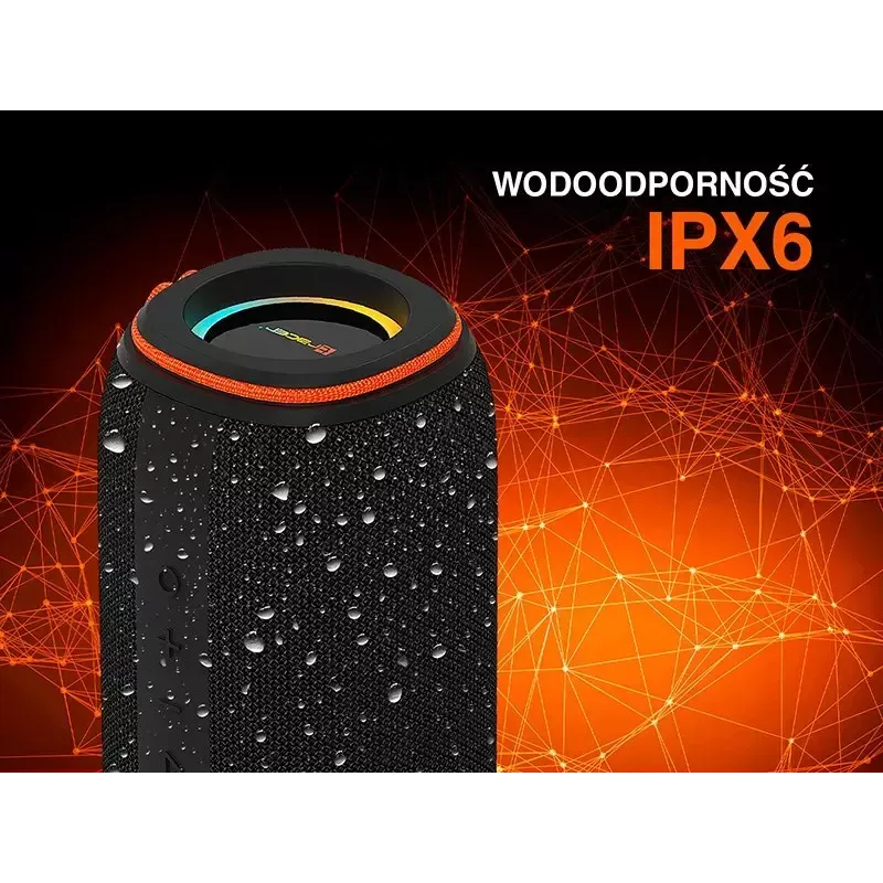 Przenośny głośnik stereo TRACER XtraVox XL TWS BT RGB — 25 W RMS, IPX6, Bluetooth 5.3, AUX, USB-A