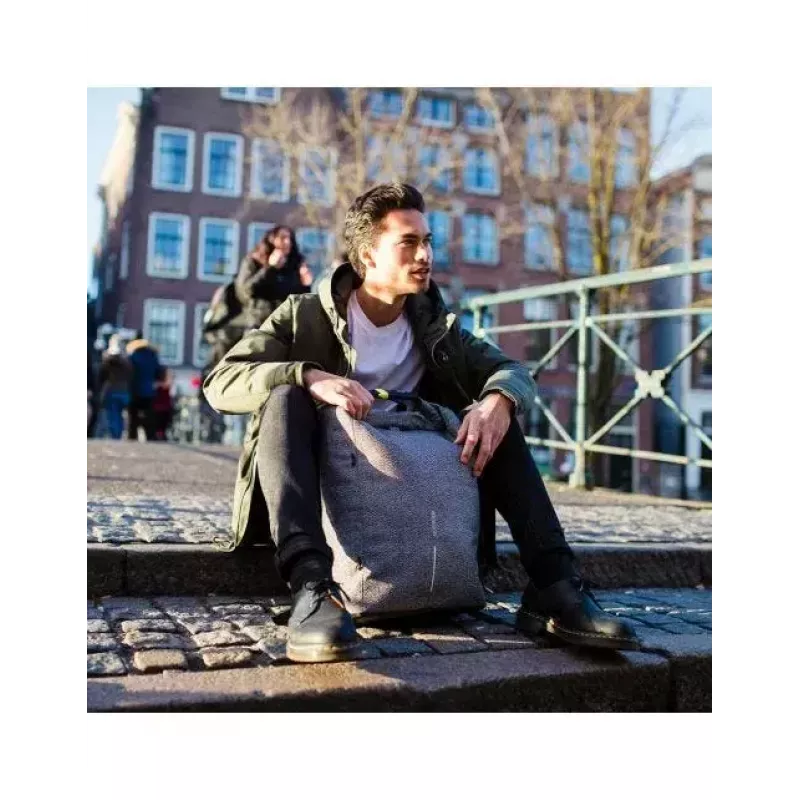 Plecak casual XDDESIGN Urban szary Fabric — 27 l, wodoodporny, komora na laptop 15,6 cala, zamek TSA