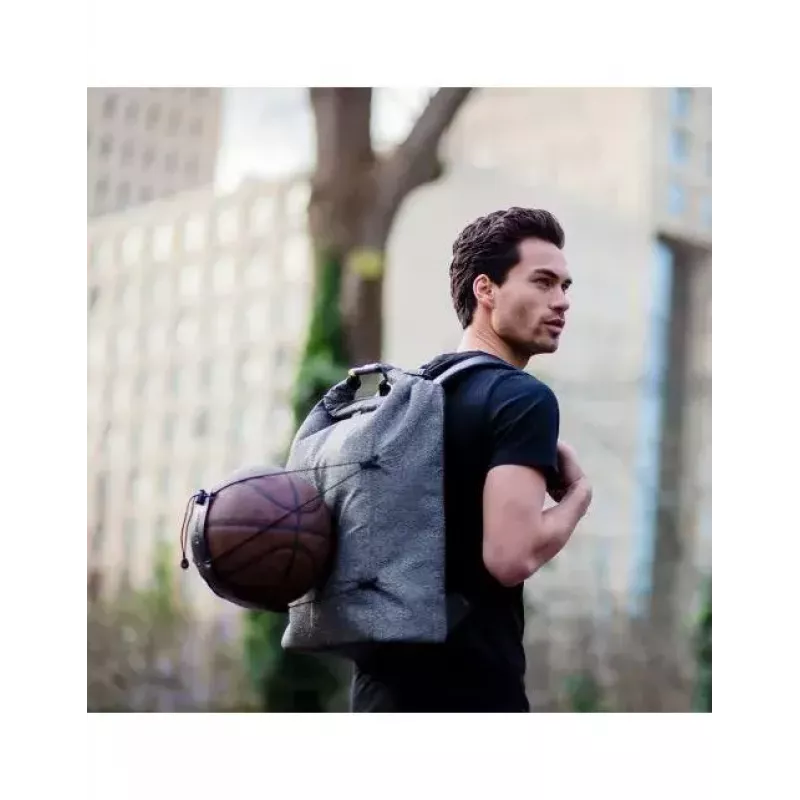 Plecak casual XDDESIGN Urban szary Fabric — 27 l, wodoodporny, komora na laptop 15,6 cala, zamek TSA