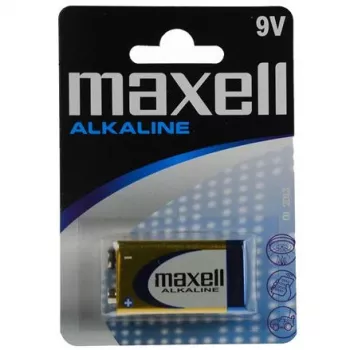 Jednorazowa bateria alkaliczna 9V MAXELL, 1,5 V, pryzmatyczna 9V, 1 szt., blister