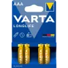 VARTA Battery Longlife Micro AAA LR03 1x4