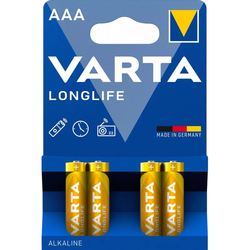 VARTA Battery Longlife Micro AAA LR03 1x4