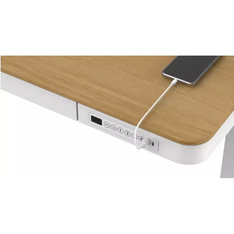 Biurko elektrycznie regulowane Tuckano ET119W-C biały/dąb