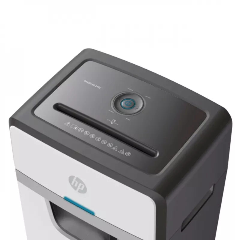 Niszczarka HP OneShred 24CC – cięcie cząsteczkowe 65 dB 22 cm biała, czarna