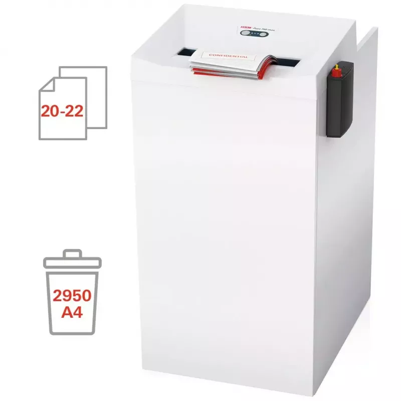 Niszczarka HSM PURE 740, ścinki krzyżowe 4,5 x 30 mm, pojemność 20–22 arkuszy
