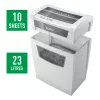 Leitz IQ Home Office Niszczarka do papieru P4, cięcie na cząsteczki, 22 cm, 4 x 28 mm, 23 l, 225 arkuszy, 58 dB