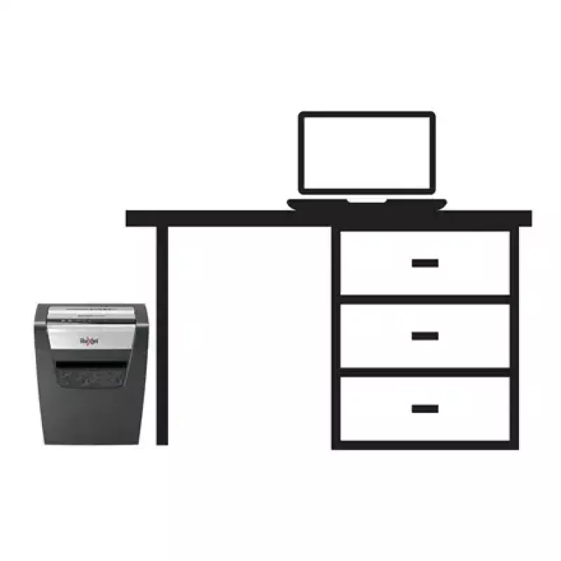 Niszczarka REXEL Momentum X312 — cięcie na cząsteczki P-3, pojemność 12 arkuszy, kosz 23 l, 5 x 42 mm