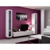 Gablota wisząca Cama Meble VIGO 180 przeszklona 1800×400×300 mm biały/biały połysk