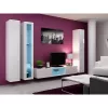 Gablota wisząca Cama Meble VIGO 180 przeszklona 1800×400×300 mm biały/biały połysk