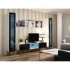 Gablota wisząca cama meble VIGO 180 szklana 1800×400×300 mm biało-czarny połysk