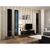 Gablota wisząca cama meble VIGO 180 szklana 1800×400×300 mm biało-czarny połysk