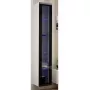 Gablota wisząca cama meble VIGO 180 szklana 1800×400×300 mm biało-czarny połysk