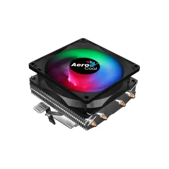 Chłodzenie CPU AEROCOOL Air Frost 4 — 4 rurki cieplne, wentylator 90 mm, TDP 125 W, aluminiowe żeberka, czarny