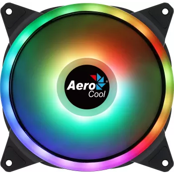 Aerocool DUO14 Wentylator PC 14cm ARGB LED podwójny pierścień antywibracyjny 6 pinów czarny