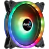 Aerocool DUO14 Wentylator PC 14cm ARGB LED podwójny pierścień antywibracyjny 6 pinów czarny