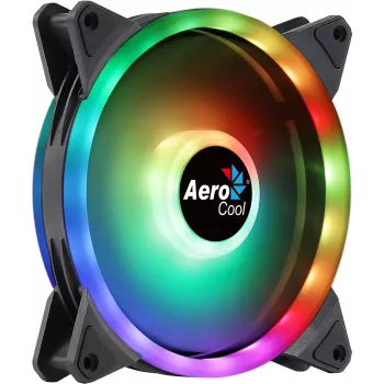 Aerocool DUO14 Wentylator PC 14cm ARGB LED podwójny pierścień antywibracyjny 6 pinów czarny
