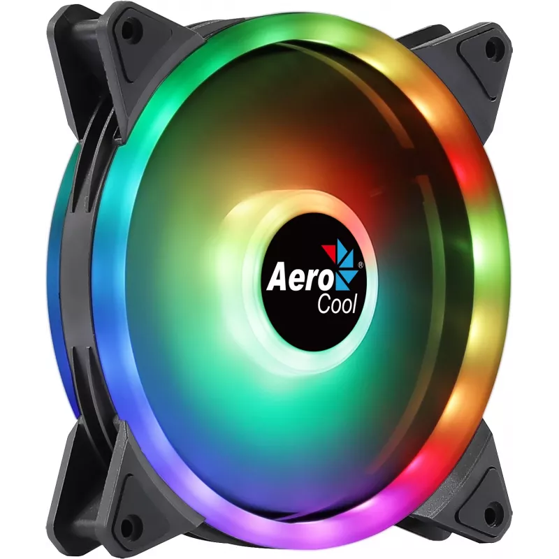 Aerocool DUO14 Wentylator PC 14cm ARGB LED podwójny pierścień antywibracyjny 6 pinów czarny