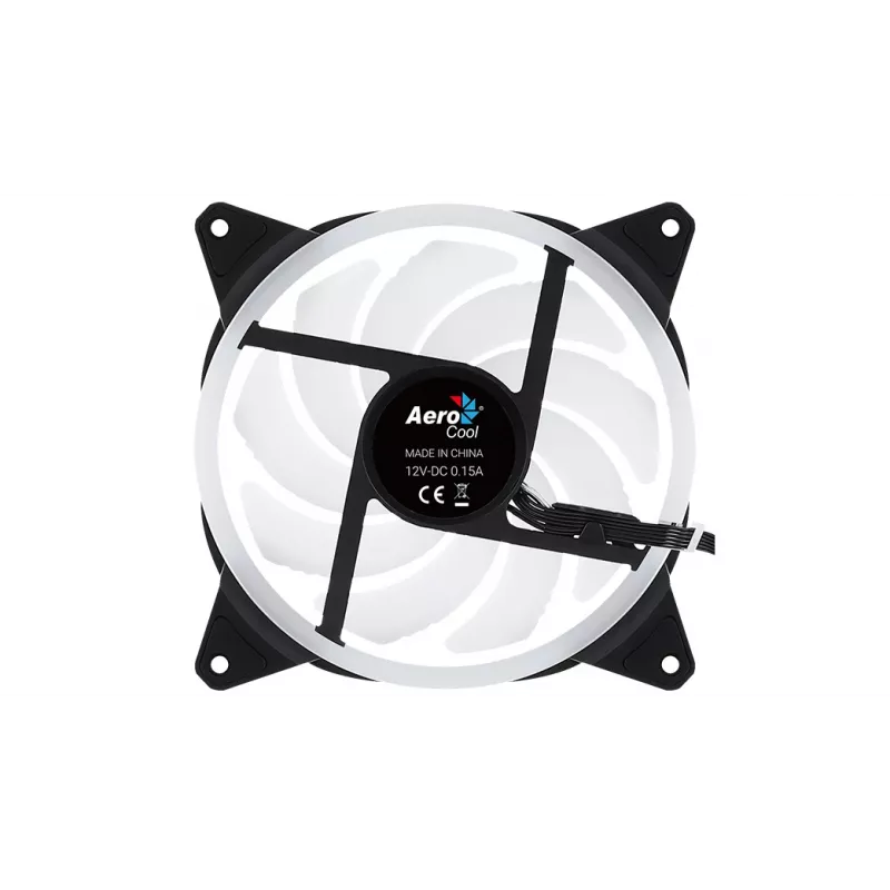 Aerocool DUO14 Wentylator PC 14cm ARGB LED podwójny pierścień antywibracyjny 6 pinów czarny