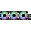 Aerocool MIRAGE12PRO Kit 3x wentylator PC 12cm ARGB 6 pinów Hub Cichy Czarny