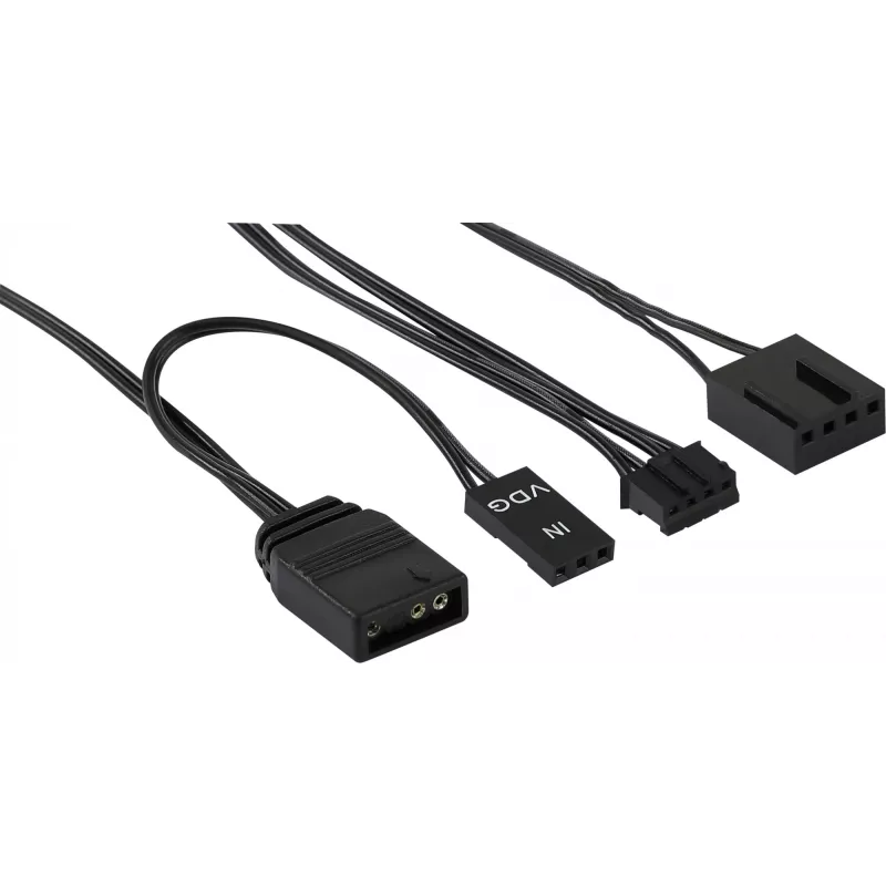Aerocool MIRAGE12PRO Kit 3x wentylator PC 12cm ARGB 6 pinów Hub Cichy Czarny