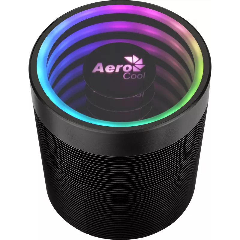 Chłodzenie powietrzne AEROCOOL Mirage 5, 5 rurek cieplnych 6 mm, wentylator 60 mm, TDP 150 W, czarny