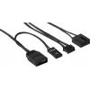 Aerocool DUO12PRO zestaw 3x wentylator 12 cm ARGB LED podwójny pierścień antywibracyjny 6 pinów, czarny