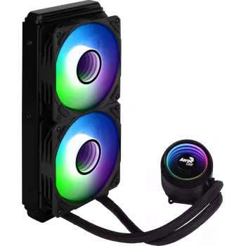 Aerocool MIRAGEL240 CPU Liquid Cooled 2x 12cm ARGB Fan TDP 400W Czarny