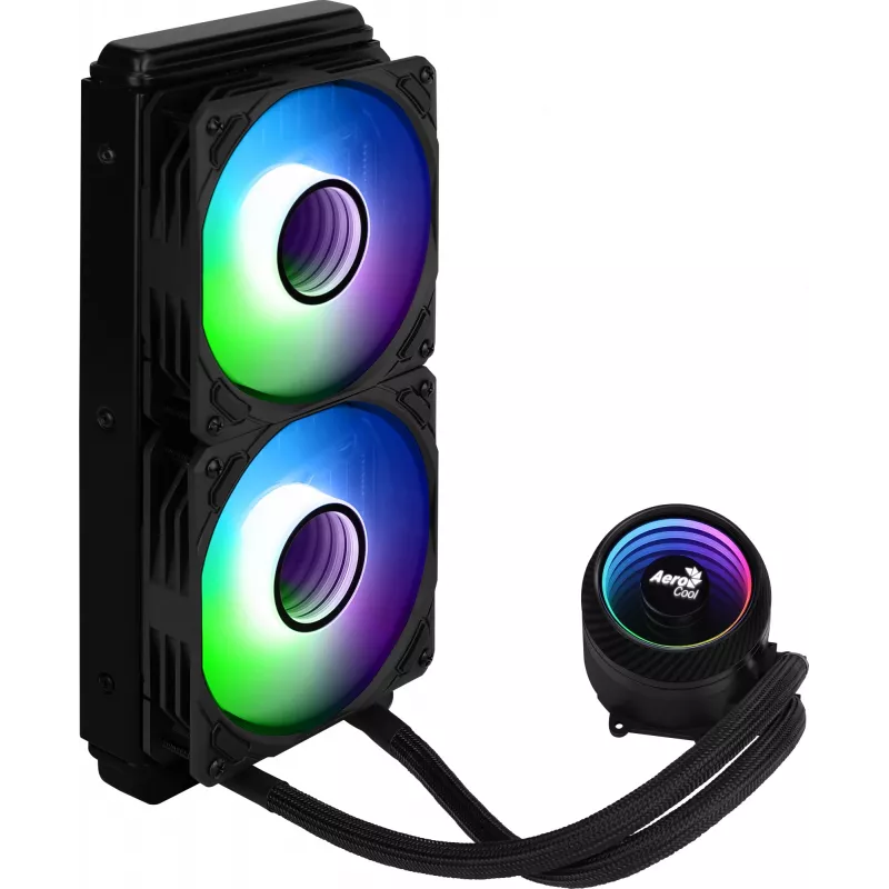 Aerocool MIRAGEL240 CPU Liquid Cooled 2x 12cm ARGB Fan TDP 400W Czarny
