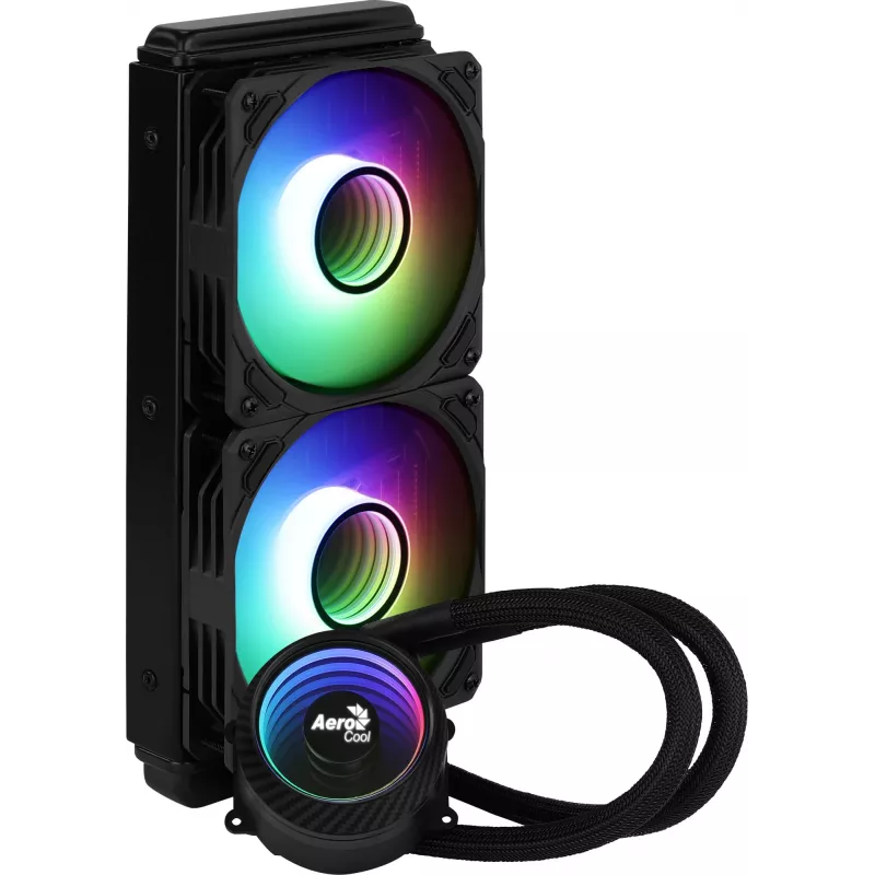 Aerocool MIRAGEL240 CPU Liquid Cooled 2x 12cm ARGB Fan TDP 400W Czarny