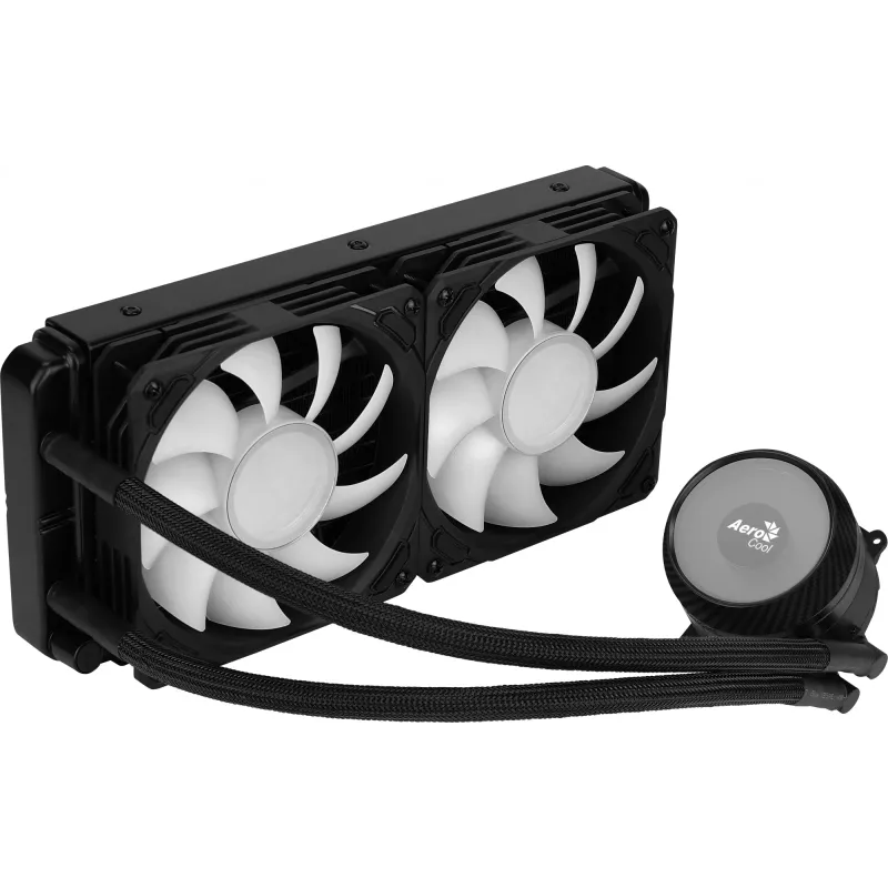 Aerocool MIRAGEL240 CPU Liquid Cooled 2x 12cm ARGB Fan TDP 400W Czarny