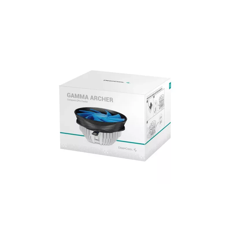 Chłodzenie procesora DEEPCOOL Gamma Archer 12 cm aluminiowe - czarno-niebieskie