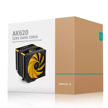 Chłodzenie powietrzne DeepCool AK620 Zero Dark Zoria 12 cm Czarny Żółty