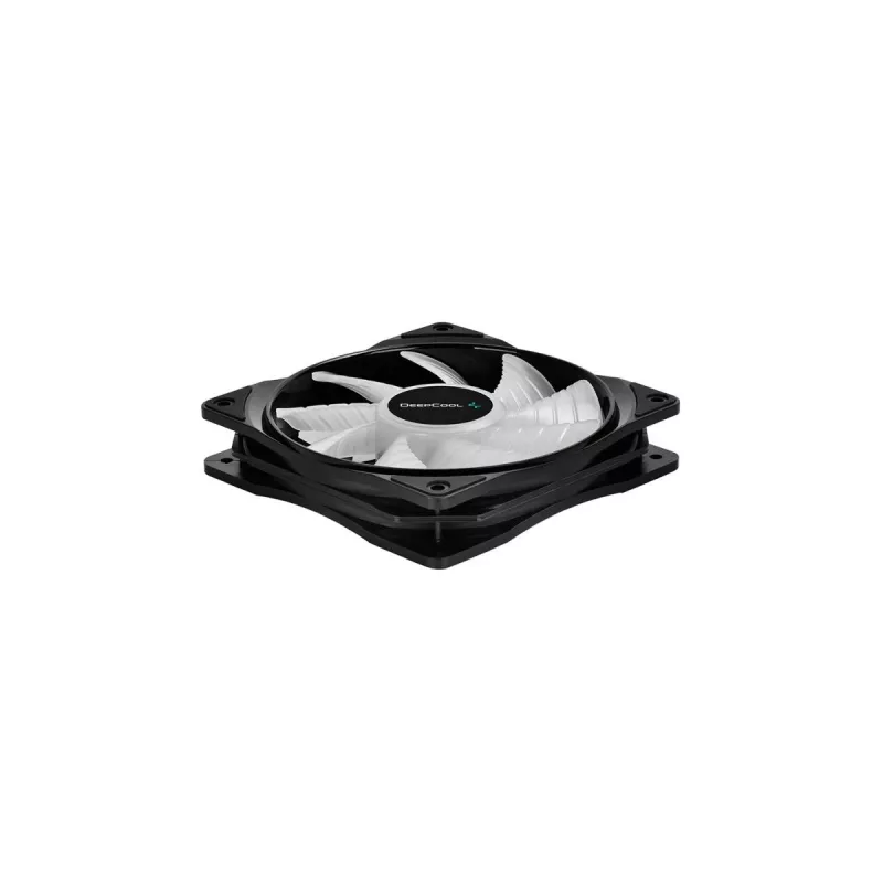 Wentylator obudowy 120 mm DeepCool RF120 — biało-czarny, 120×25 mm, 4-pin PWM, diody LED RGB, łożysko hydrodynamiczne