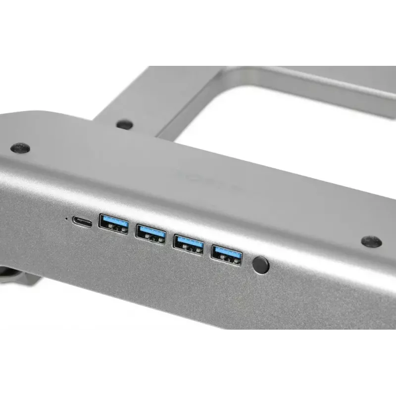 Podstawka chłodząca do laptopa IBOX NC06 do 17,3 cala – aluminiowa, regulowana wysokość, 4 porty USB, ciche wentylatory