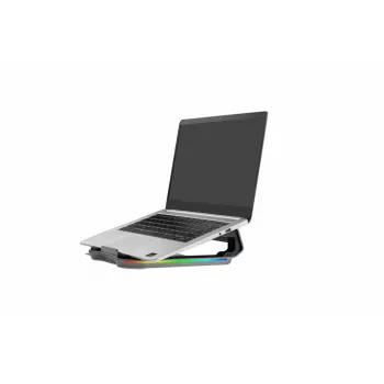 Podstawka chłodząca do laptopa IBOX NC06 do 17,3 cala – aluminiowa, regulowana wysokość, 4 porty USB, ciche wentylatory